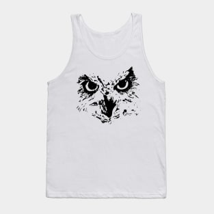 Minimal Owl Eyes Surreal Tank Top